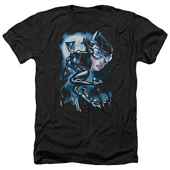 Batman Moonlight Cat Adult Heather T-shirt