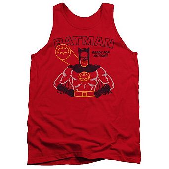 Batman Ready For Action Adult Tank Top