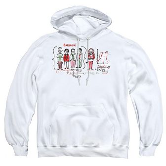 Big Bang Theory Bazinga Equation Adult Pull Over Hoodie