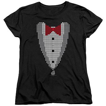 Big Bang Theory Pixelated Tux Short Sleeve Women´s T-Shirt