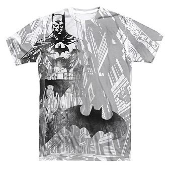 Batman Vigilance Short Sleeve Adult Poly Crew T-shirt