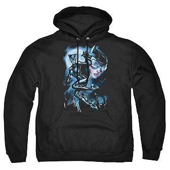 Batman Moonlight Cat Adult Pull Over Hoodie