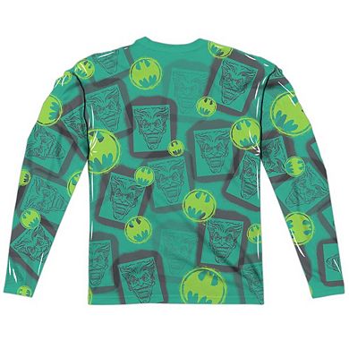 Batman Rivalry Long Sleeve Adult Poly Crew T-shirt