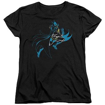 Batman Neon Batman Short Sleeve Womens T-shirt