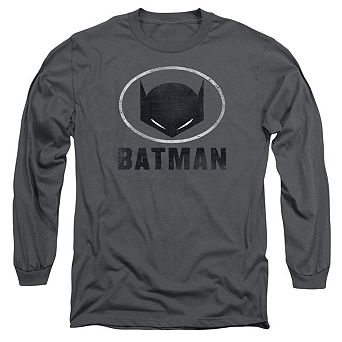 Batman Mask In Oval Long Sleeve Adult T-shirt