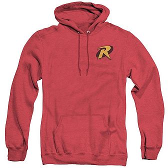 Batman Robin Logo Adult Heather Hoodie