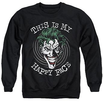 Batman Maniacal Spiral Adult Crewneck Sweatshirt