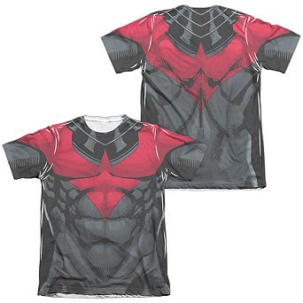 Batman Nightwing Red Uniform Sleeve T-shirt