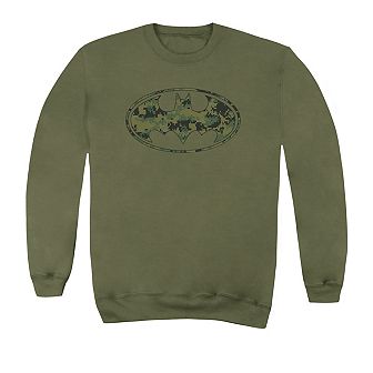Batman Marine Camo Shield Long Sleeve Adult T-shirt