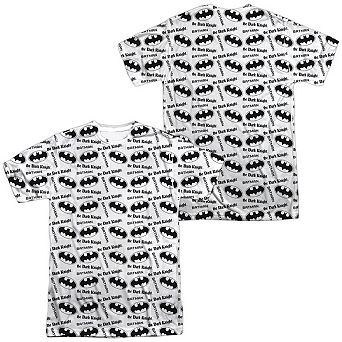 Batman Repeat Dark Knight Short Sleeve Adult 100% Poly Crew T-shirt