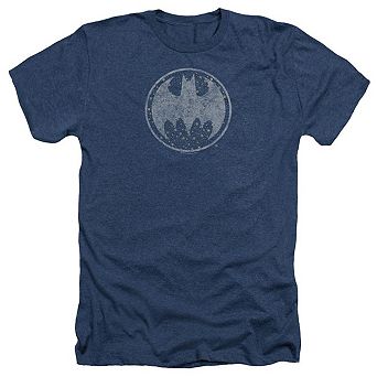 Batman Starry Night Shield Adult Heather T-shirt