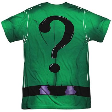 Batman Riddler Uniform Short Sleeve Adult Poly Crew T-shirt