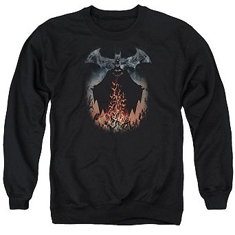 Batman Smoke & Fire Adult Crewneck Sweatshirt