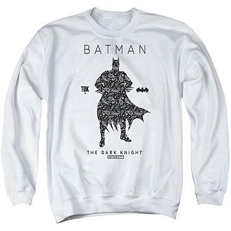 Batman Paislety Silhouette Adult Crewneck Sweatshirt