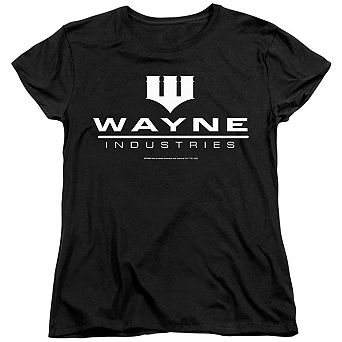 Batman Wayne Logo On Black Short Sleeve Women´s T-Shirt
