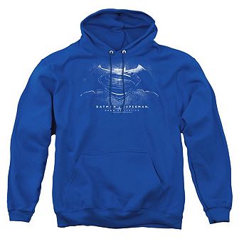 Batman V Superman Bw Logo Adult Pull Over Hoodie