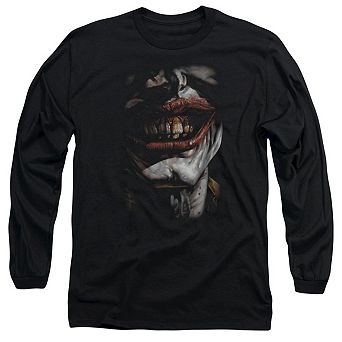 Batman Smile Of Evil Long Sleeve Adult T-shirt