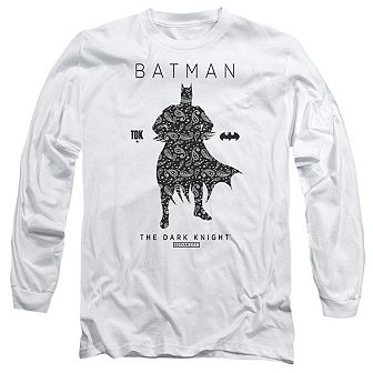 Batman Paislety Silhouette Long Sleeve Adult T-shirt