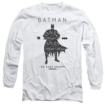 Batman Paislety Silhouette Long Sleeve Adult T-shirt