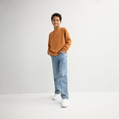 Boys 8-20 Sonoma Goods For Life® Straight-Fit Flexwear Denim Jeans in Regular & Husky Sizes