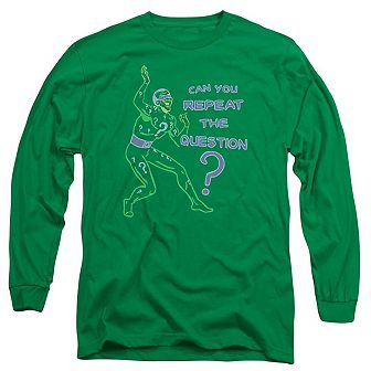 Batman Repeat Long Sleeve Adult T-shirt