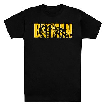 Batman Text On Black Short Sleeve Adult T-shirt