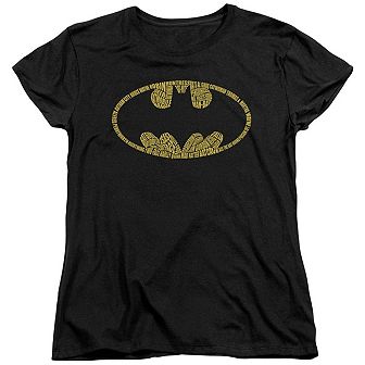 Batman Word Logo Short Sleeve Womens T-shirt