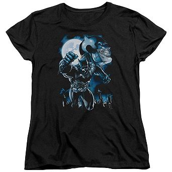 Batman Moonlight Bat Short Sleeve Womens T-shirt