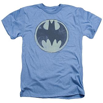 Batman Old Time Logo Adult Heather T-shirt