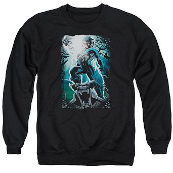 Batman Night Light Adult Crewneck Sweatshirt
