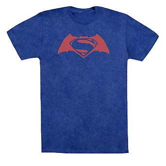 Batman V Superman Simple Logo Adult Heather T-shirt