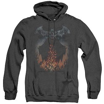 Batman Smoke & Fire Adult Heather Hoodie