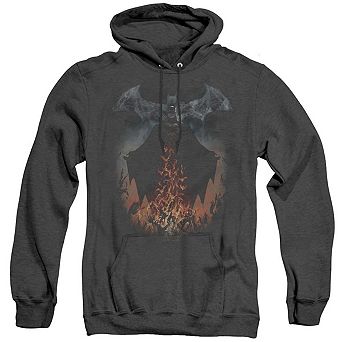 Batman Smoke & Fire Adult Heather Hoodie