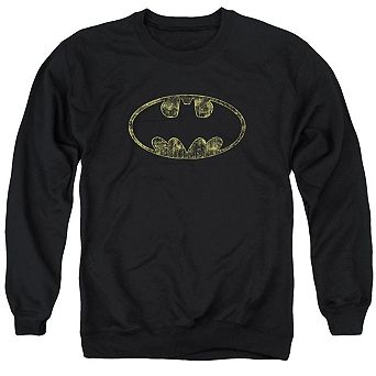 Batman Tattered Logo Adult Crewneck Sweatshirt