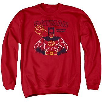 Batman Ready For Action Adult Crewneck Sweatshirt