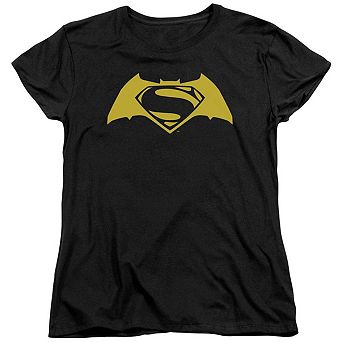 Batman V Superman Simple Logo Short Sleeve Women´s T-Shirt