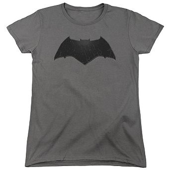 Batman V Superman Beveled Bat Logo Short Sleeve Womens T-shirt