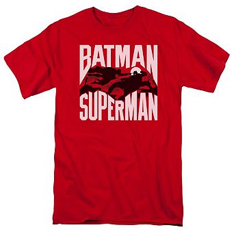 Batman V Superman Silhouette Fight Short Sleeve Adult T-shirt