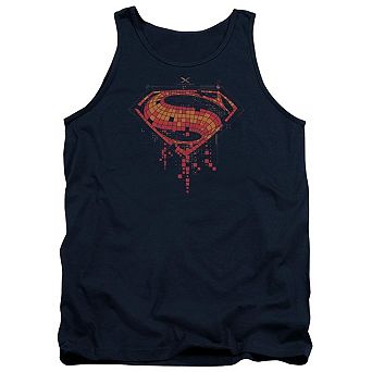 Batman V Superman Tech Super Logo Adult Tank Top