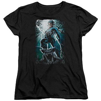 Batman Night Light Short Sleeve Womens T-shirt