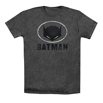 Batman Mask In Oval Adult Heather T-shirt