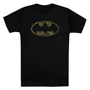 Batman Tattered Logo Short Sleeve Adult T-shirt