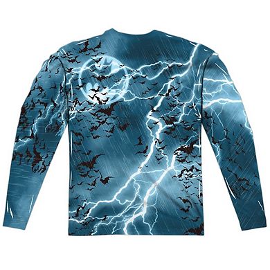 Batman Stormy Knight Long Sleeve Adult Poly Crew T-shirt