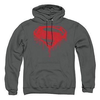 Batman V Superman Splattered Adult Pull Over Hoodie