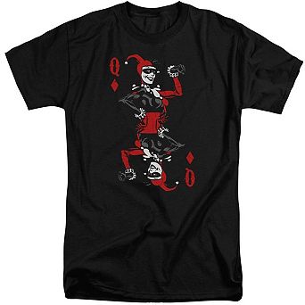 Batman Quinn Of Diamonds Short Sleeve Adult Tall T-shirt