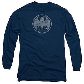 Batman Starry Night Shield Long Sleeve Adult T-shirt