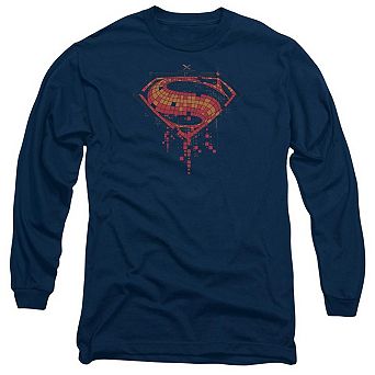 Batman V Superman Tech Super Logo Long Sleeve Adult T-shirt