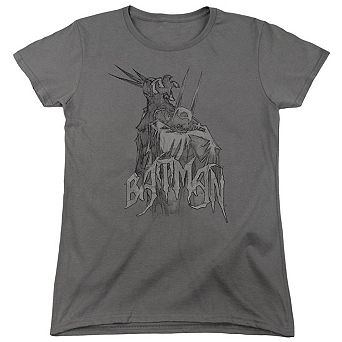 Batman Scary Right Hand Short Sleeve Womens T-shirt