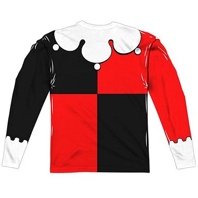 Batman Quinn Costume Long Sleeve Adult Poly Crew T-shirt