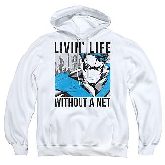 Batman Without A Net Adult Pull Over Hoodie